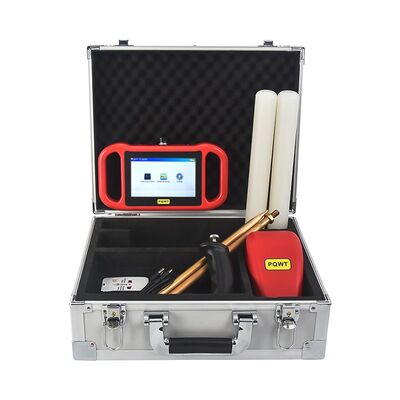 Detector de agua PQWT-TCM con pantalla táctil LCD de 33 frecuencias y rango de búsqueda en superficie de 1500 m para prospección geofísica