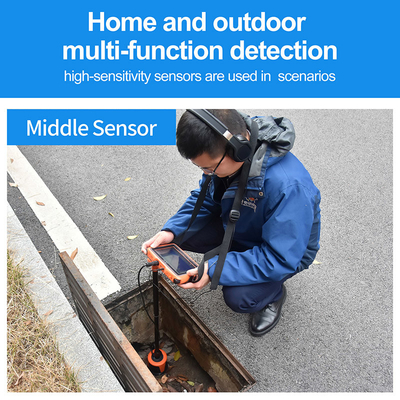 PQWT L2000 Localizador de fugas de tuberías subterráneas 5m Dispositivo de escucha de fugas de tuberías Detector de fugas de agua