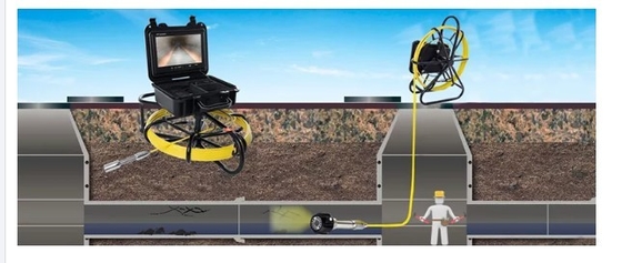 exhibición del sistema 9Inch TFT LCD de la cámara de la inspección de los 20M Plumbing Sewer Pipe