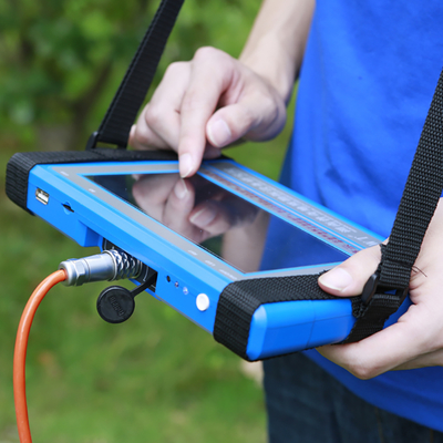 Detector de agua subterránea PQWT TC150 con pantalla táctil LCD de 150 m de profundidad