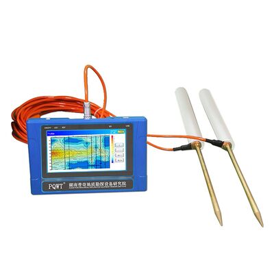 Detector de agua subterránea PQWT TC300 con pantalla táctil LCD de 300 m de profundidad y batería de litio recargable para estudio geofísico